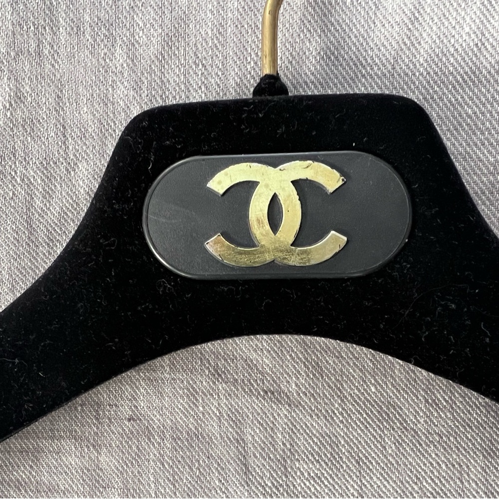 CHANEL Black Velvet Hanger - 16”